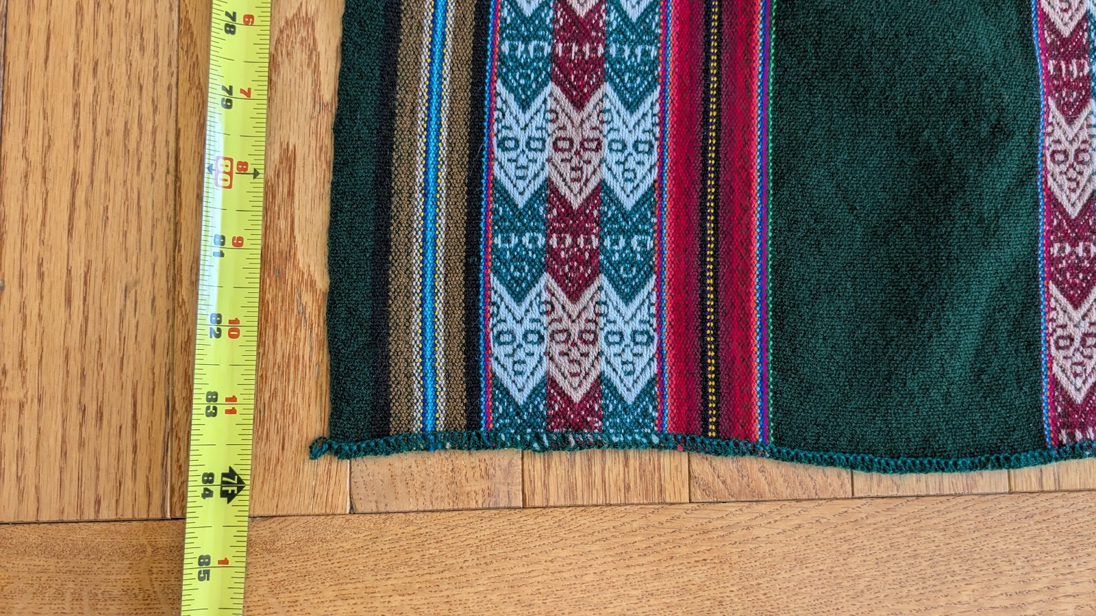 Authentic Peruvian Aguayo Blanket - woven Andean Textile 44x84 gallery