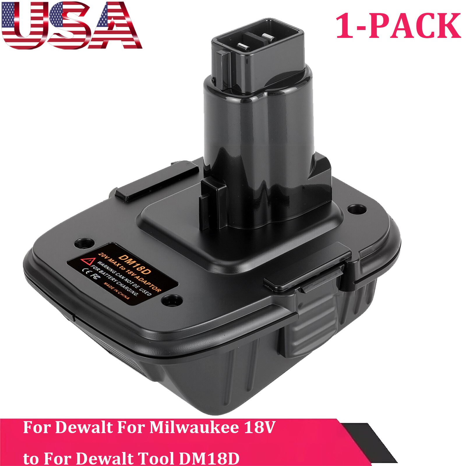 1x Battery Adapter for Dewalt For Milwaukee 18V Battery to For Dewalt Tool DM18D gallery