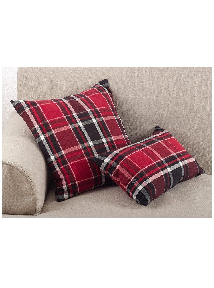 20” Square Red Plaid SARO Lifestyle gallery