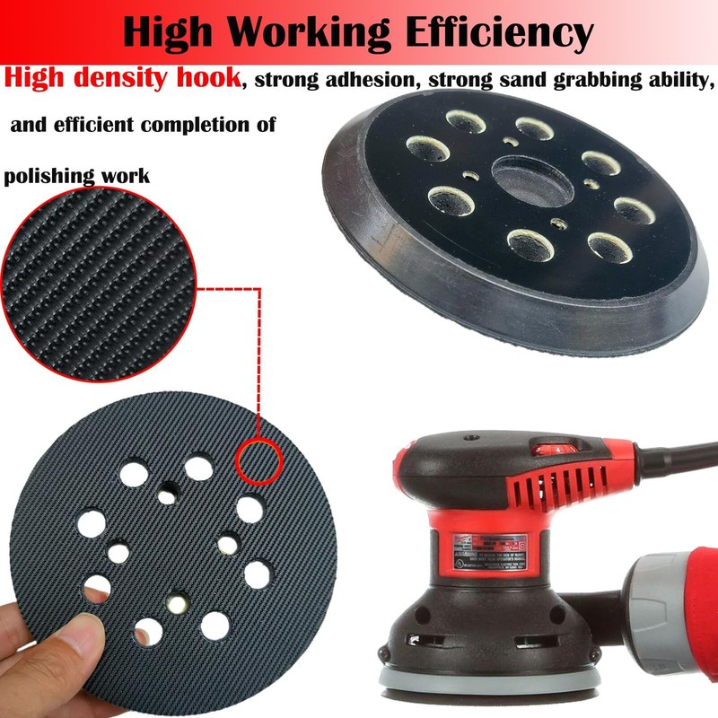 1 Pack 5 Inch 8 Hole Hook and Loop Replacement Sander Pad for Milwaukee 6021-21, gallery