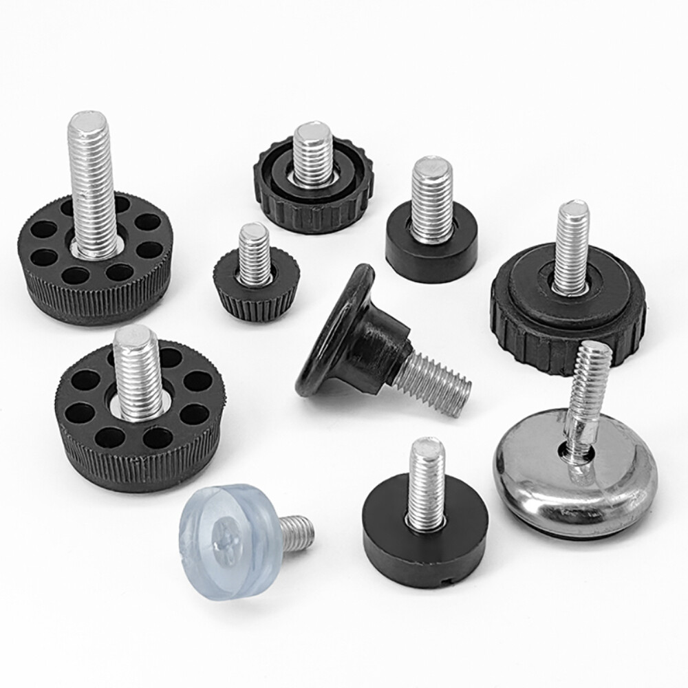 M6 M8 M10 Rubber Adjustable Screw in Feet Levelling Machine Furniture Table Leg gallery