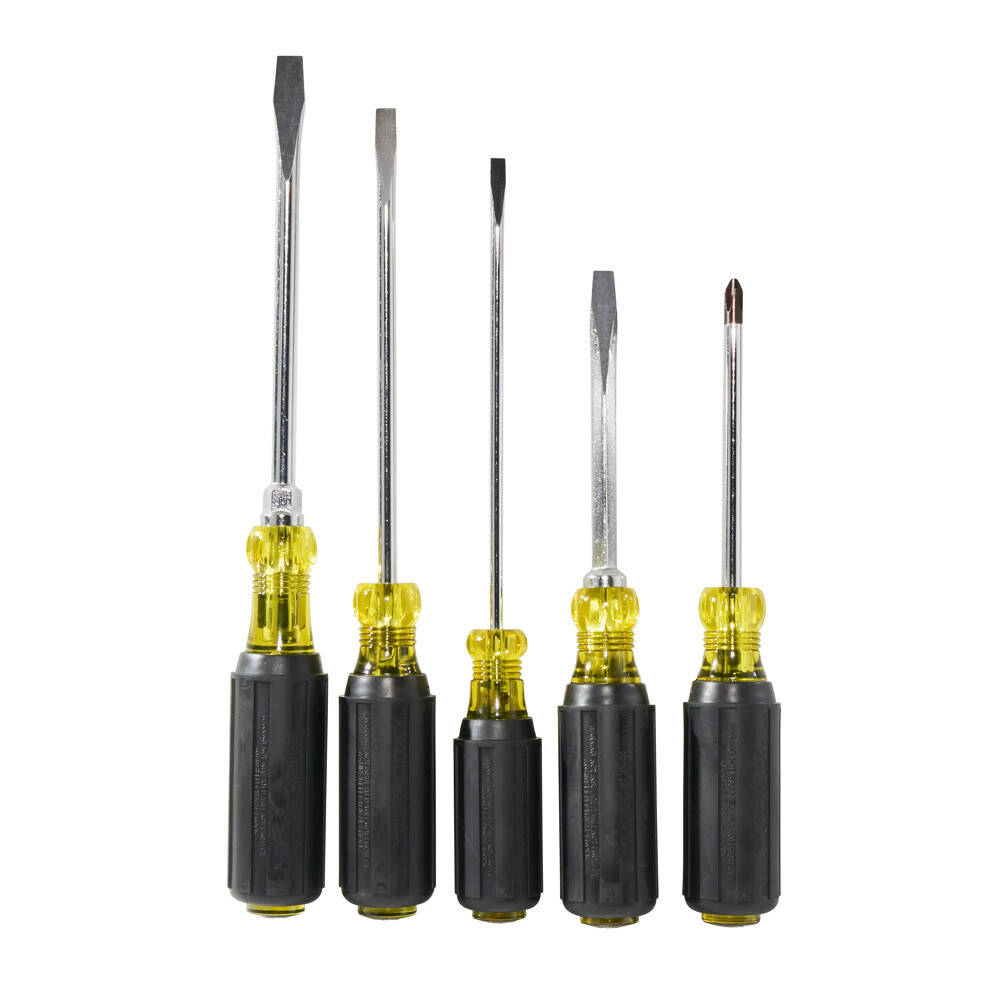 Klein Tools 85075 Cushion-Grip Screwdriver Set, Yellow and Black, 5-Piece gallery