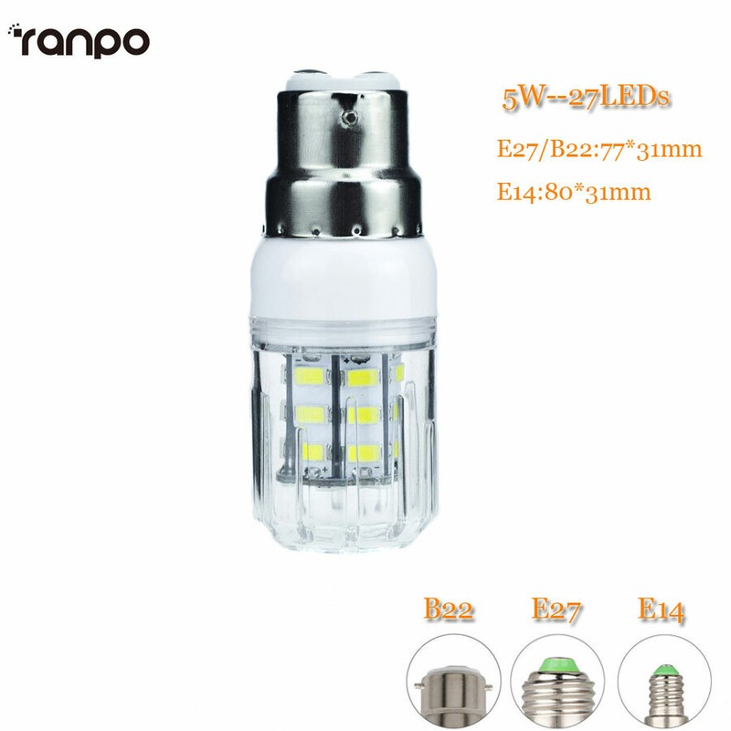 5W E27 E12 E26 E14 LED Corn Light Bulbs 5730 SMD DC 12V 24V Warm Cold White Lamp gallery