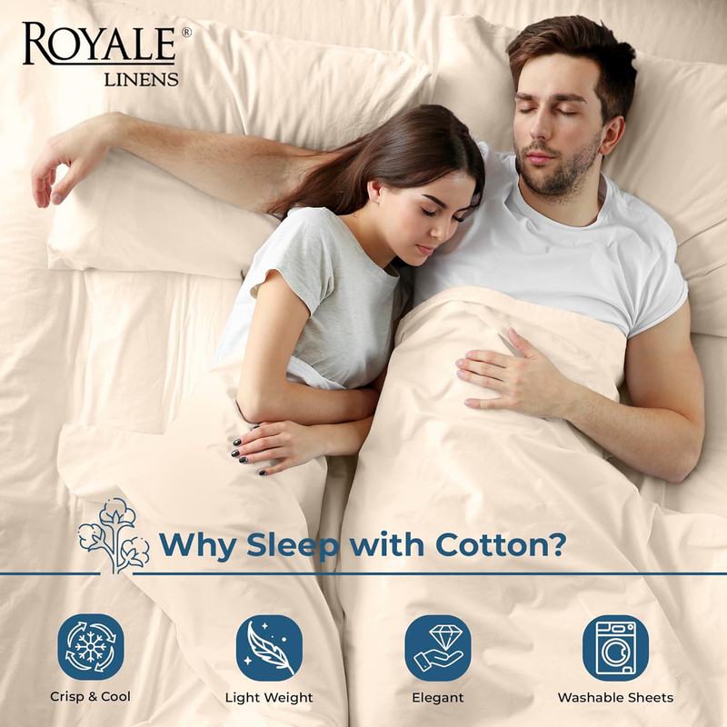 100% Organic Cotton Fitted Sheet - Percale Weave - Super Soft Deep Pocket Bottom gallery