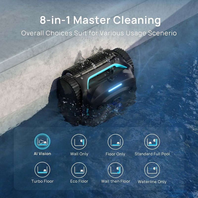 WYBOT C2 Vision AI Camera Cordless Pool Vacuum Robot for inground Pools gallery