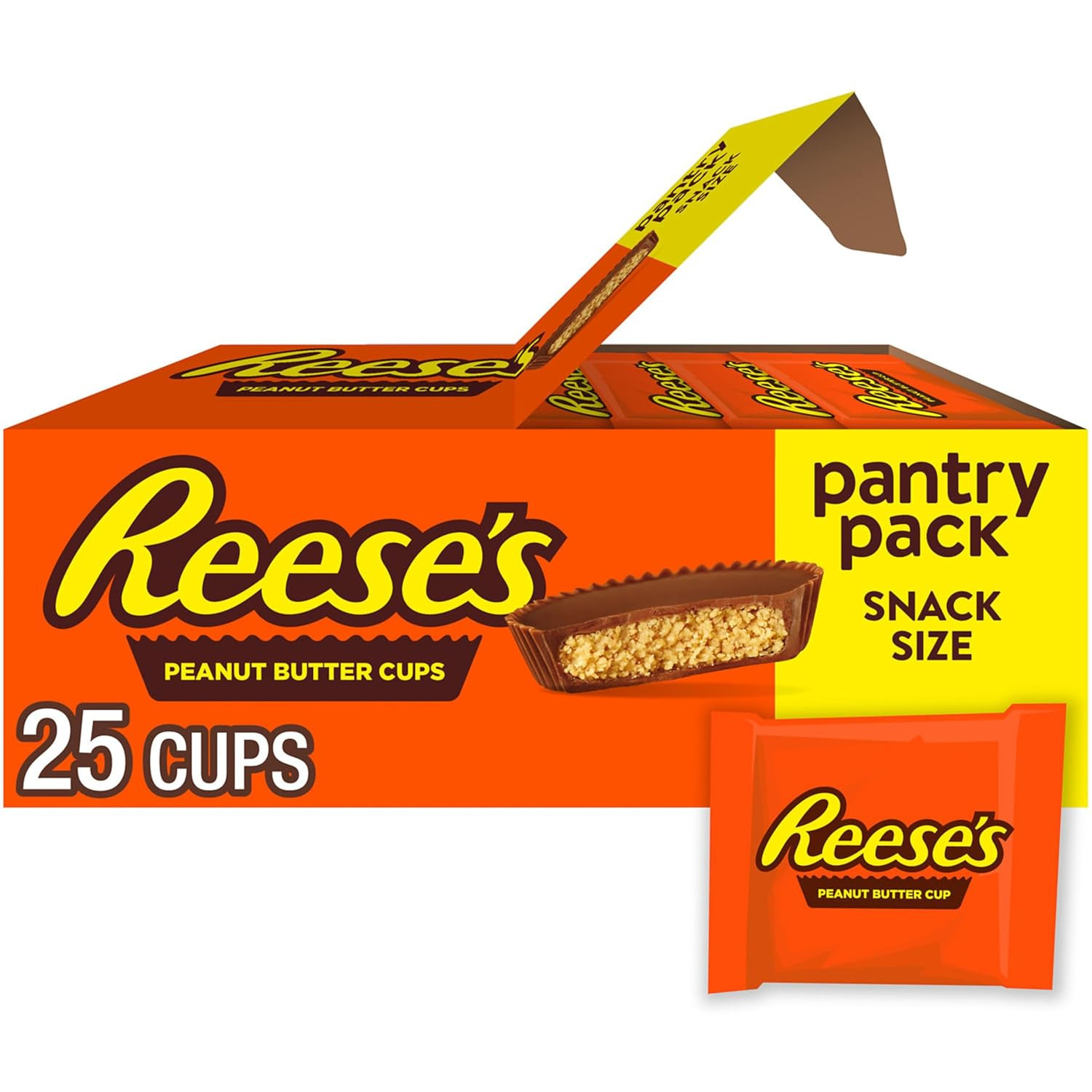 REESE'S Milk Chocolate Snack Size Peanut Butter Cups, 13.75 oz (25 Pieces) gallery