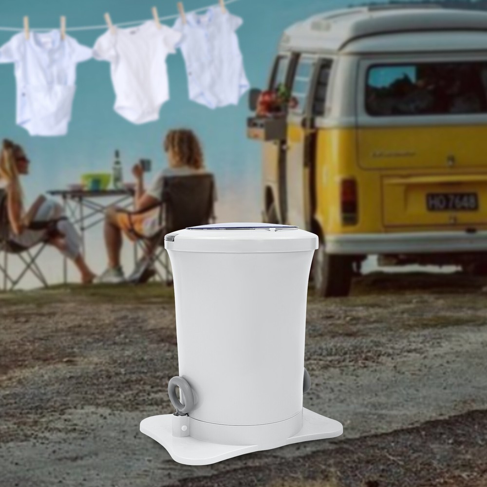 Portable Mini Manual Dehydrator Washing Machine Compact Washer Spin Dryer Barrel