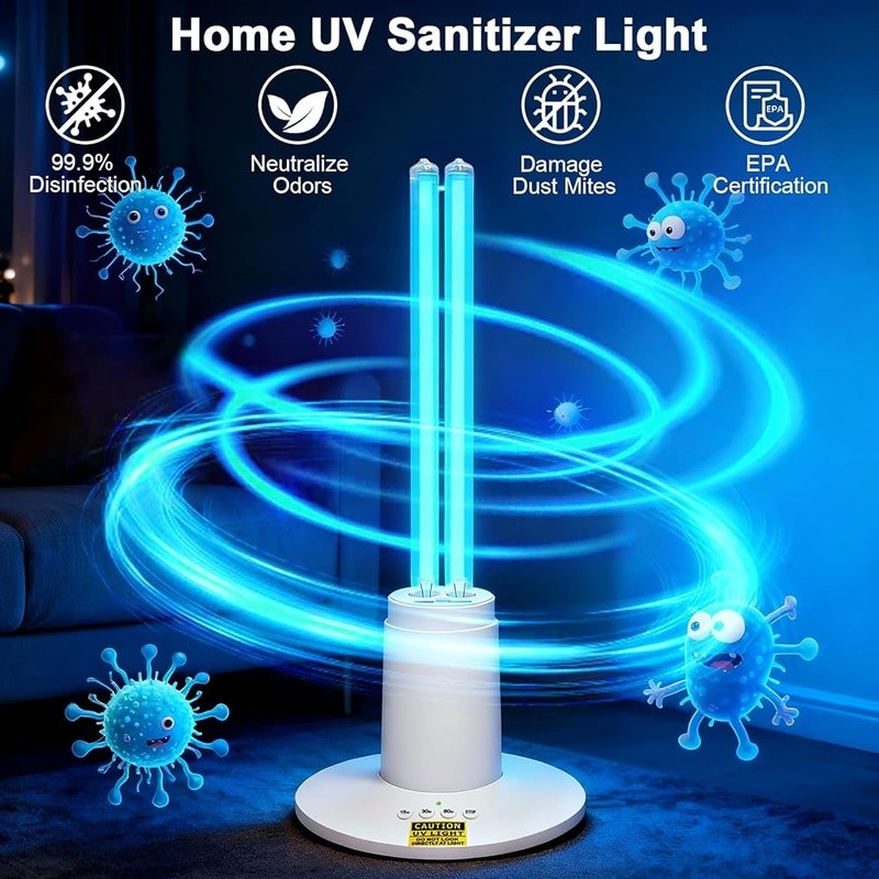 UVC Light Sanitizer W/ Ozone Timer Remote Control 8000 Hours Odor Removal 36W US gallery