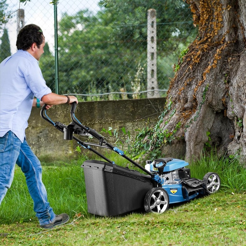 21“ Cutting Deck 201cc 4-Cycle Engine 7 Levels 3-in-1 Gas Powered Push Lawnmower gallery