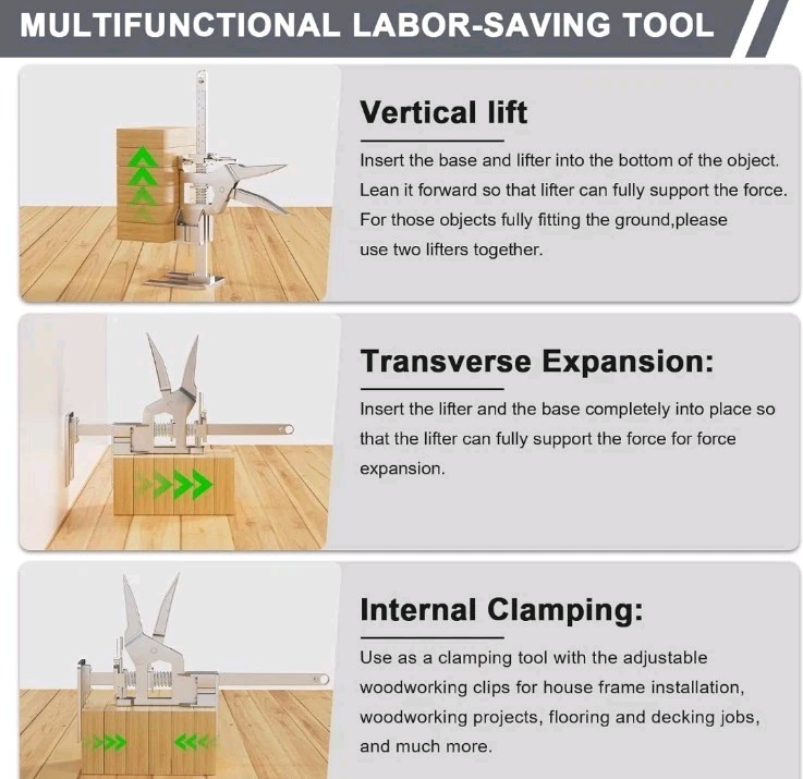Labor Saving Arm Jack 2 Pack, 12 Inch All-Metal Hand Lifting, 440lbs Capacity gallery
