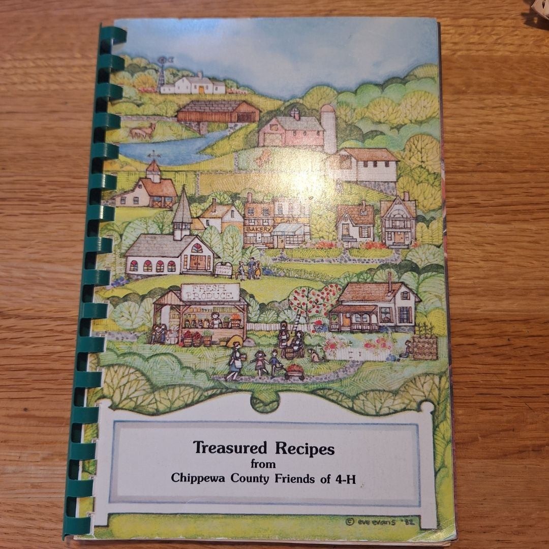 Treasured Recipes Chippewa County Friends of 4-H Cookbook 1991 Spiral Bound gallery