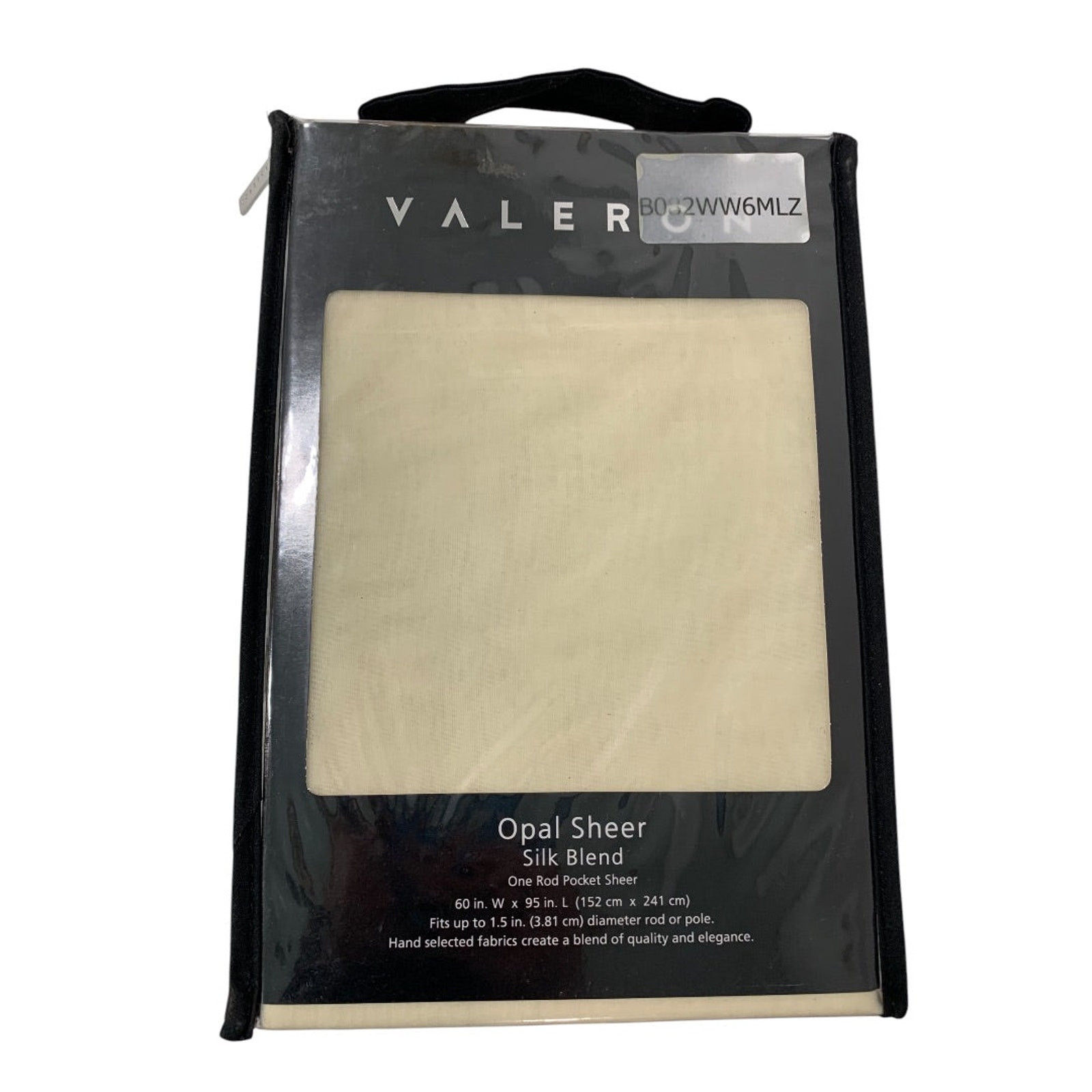 Valeron Opal Sheer Silk Blend 95" Panel Champagne New gallery
