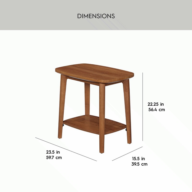 End Table Acorn Finish Accent Side Table Living Room gallery