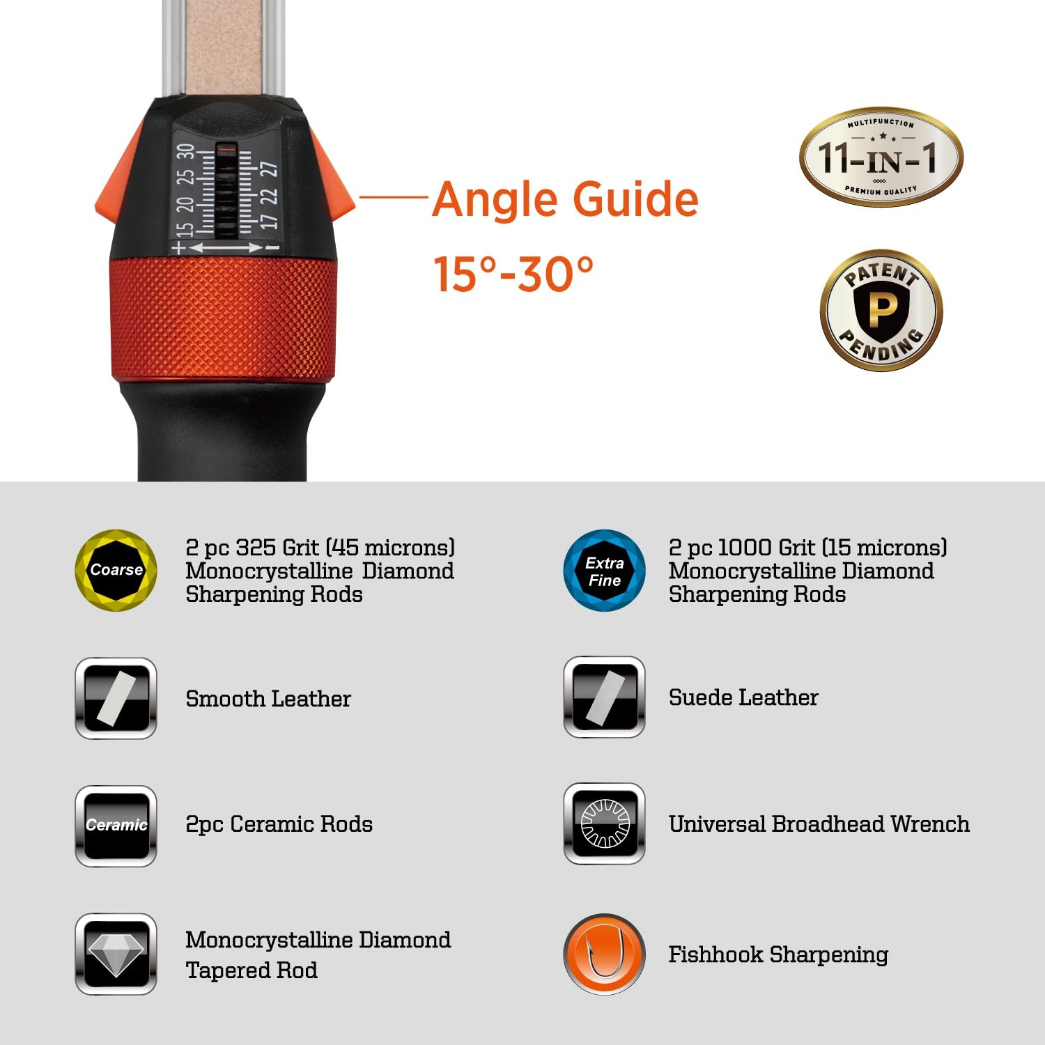 210N TRANSFOROD 11-In-1 Adjustable Angle Knife Sharpener with Monocrystalline... gallery