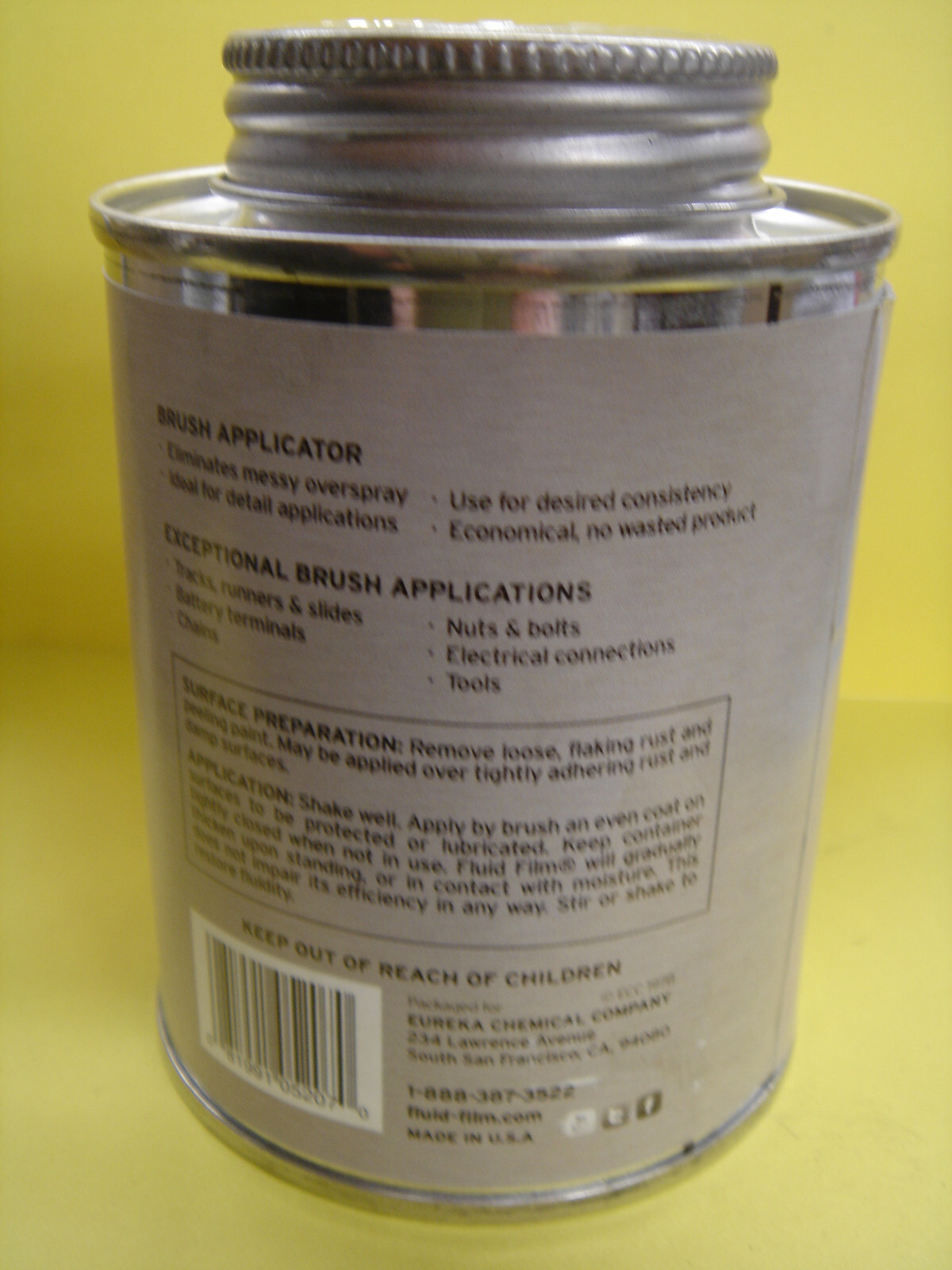 2pc 8oz cans Fluid Film Rust & Corrosion Protection-brush in can NEW & Unused gallery