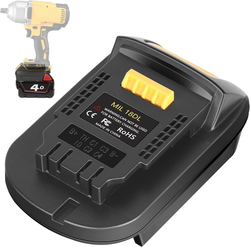 1PCS Battery Adapter Converter for Milwaukee 18V Lithium to Dewalt 20V Tools gallery