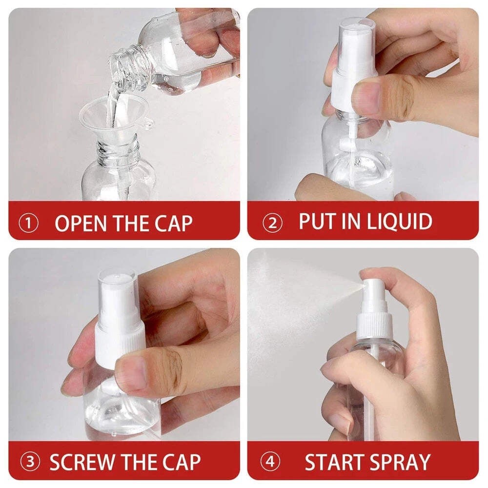 3/5/10pcs Refillable 10ml 30ml 50ml 60ml 100ml Clear PET Plastic Portable Spray gallery