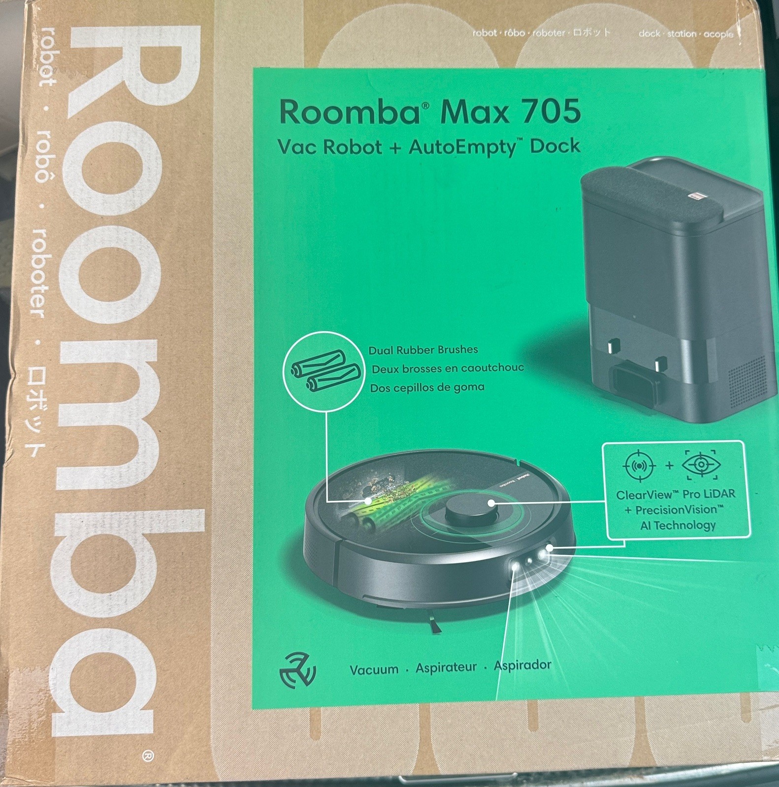 iRobot - Roomba Max 705 Vac Robot Vacuum + AutoEmpty Dock - Black gallery