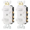 Wengart (2-Pack) Double Toggle Switch, 15 Amp 120V, 2-in-1 Combination Light ... gallery