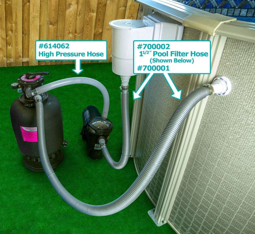 Aqua Select Above Ground 1-1/4" Diameter Swimming Pool Filter Vacuum Hose gallery