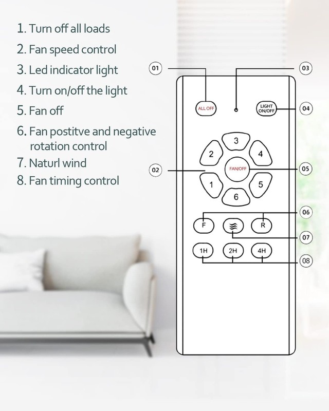 Ceiling Fan with Light and Remote 52 Inch Outdoor Indoor Walnut Solid Wood Blade gallery
