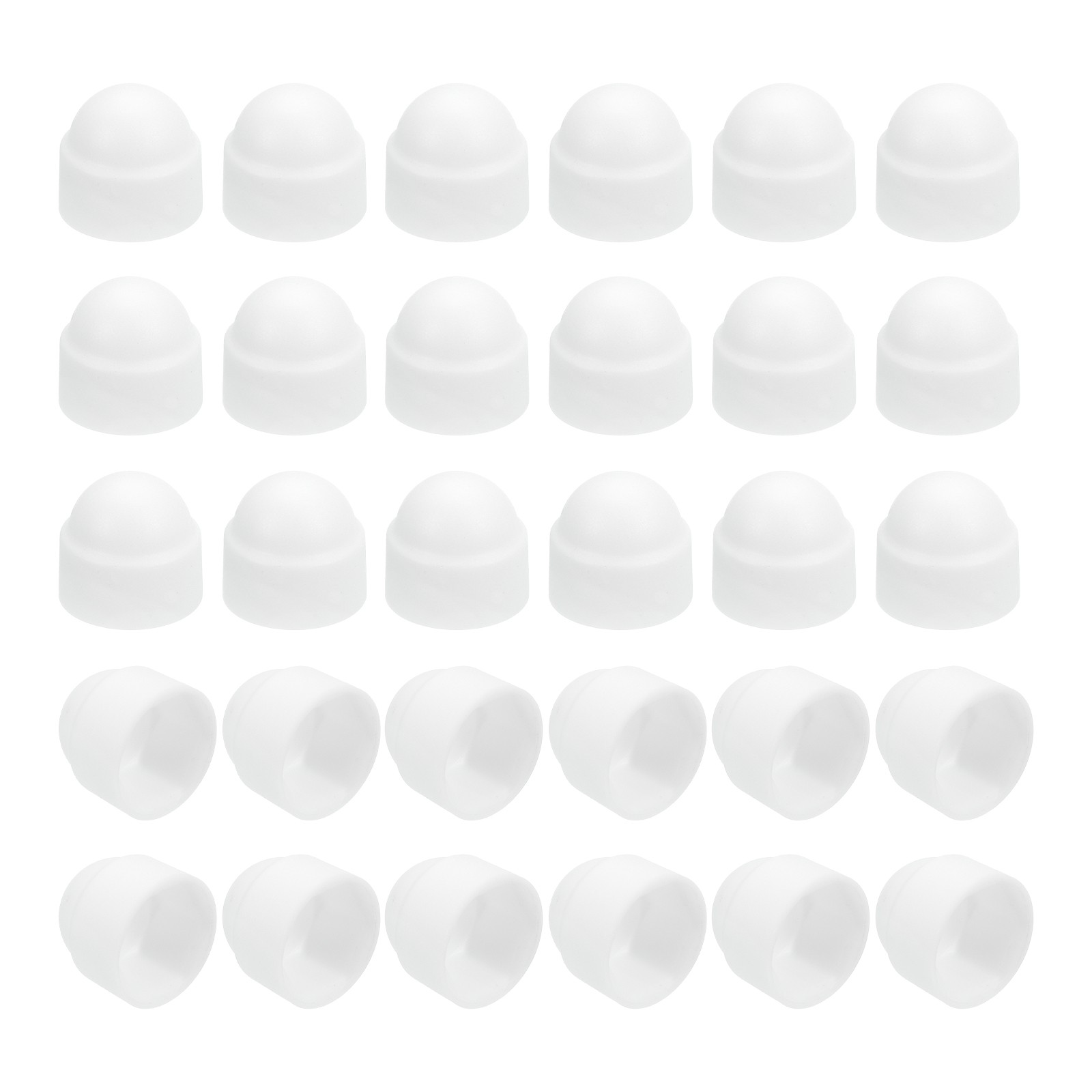 30Pcs Nut Protection Cap M5x8x10mm Plastic Hex Screw Protection Cap White gallery