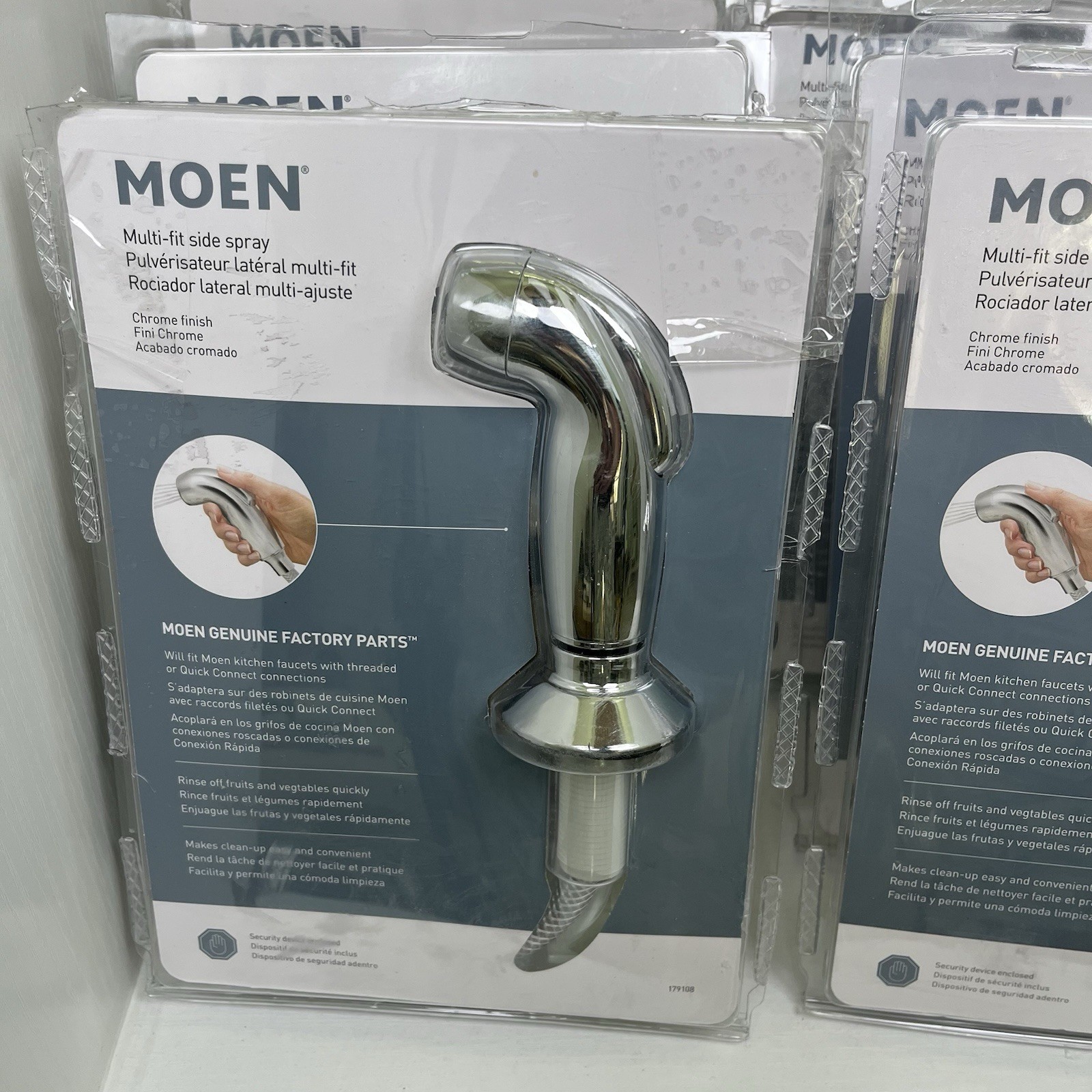 8x MOEN Kitchen Faucet Multi-Fit Side Spray Hose 179108 Chrome Read Description gallery