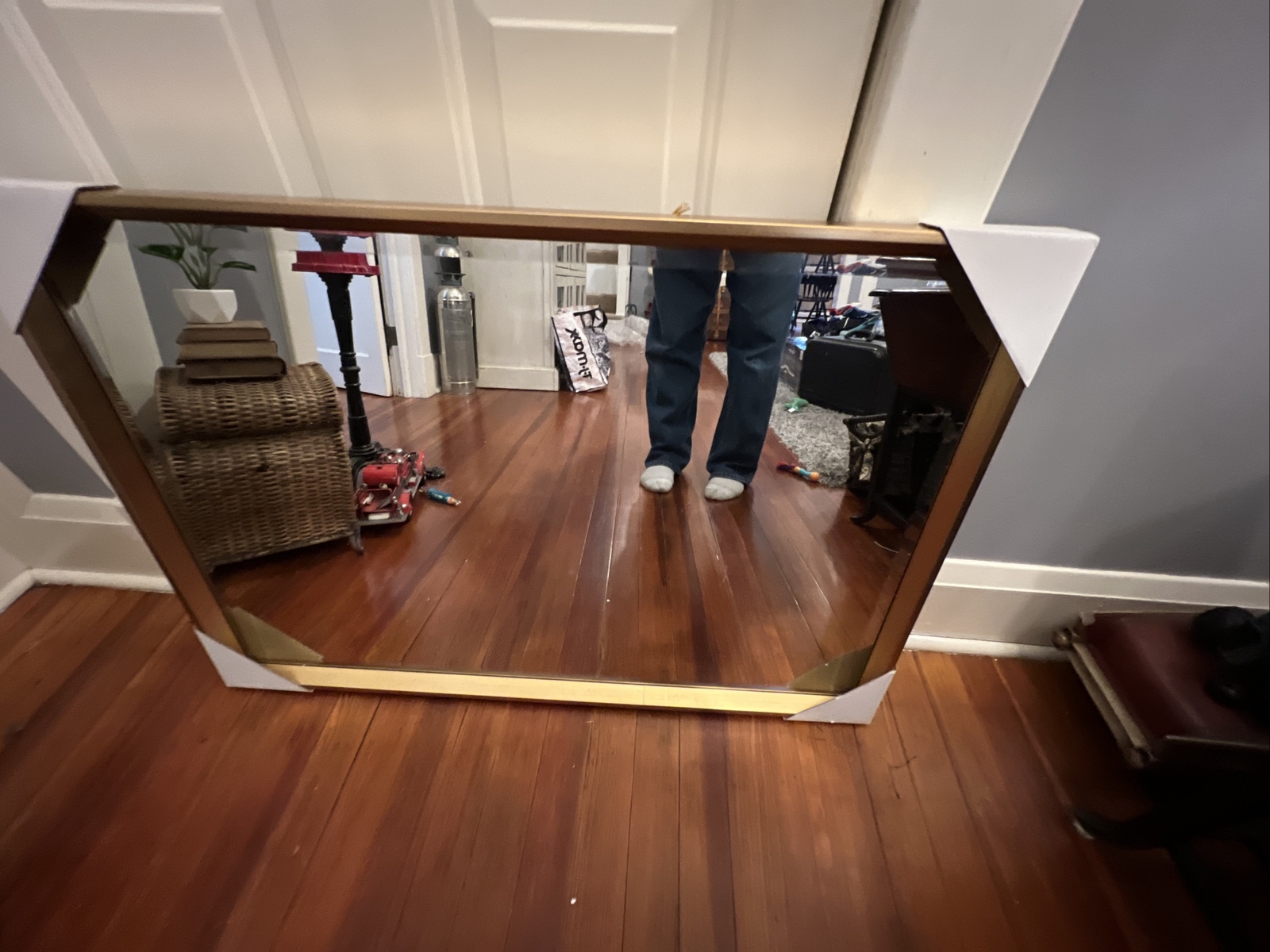 Kate and Laurel Gold Framed Square Mirror, 37 X 24 Gold New gallery
