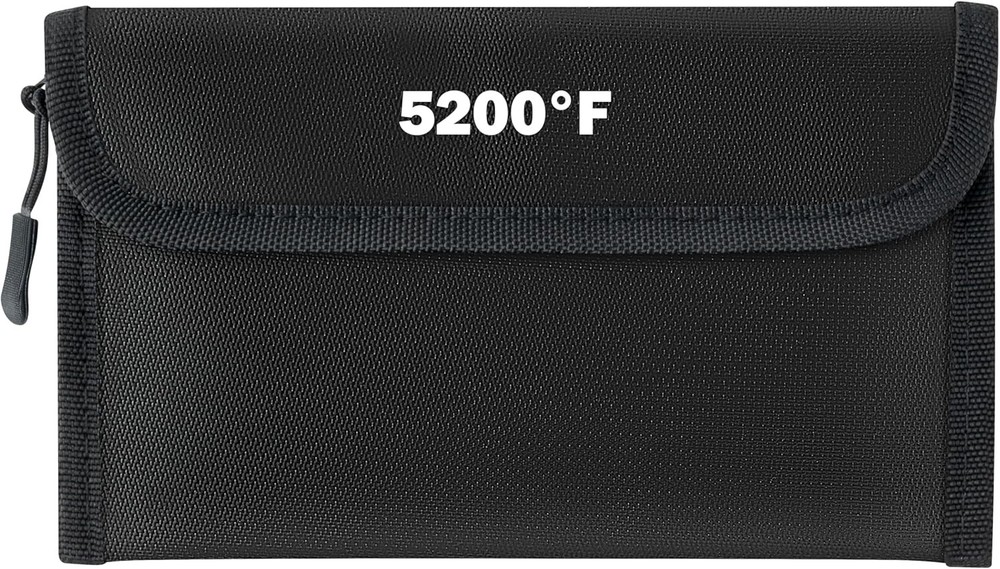 Fireproof Waterproof Document Bag - 5200°F Water Resistant Fire Proof Money Bag