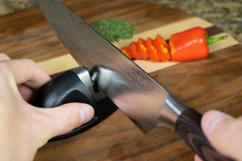2-Stage Compact Knife Sharpener Coarse/Fine Tungston/Ceramic PRACTICAL KITCHEN gallery