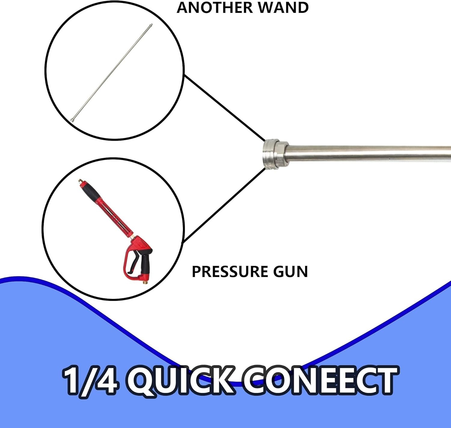 120 Inch(10ft) Pressure Washer Extension Wand, Stainless Steel Pressure Washe... gallery