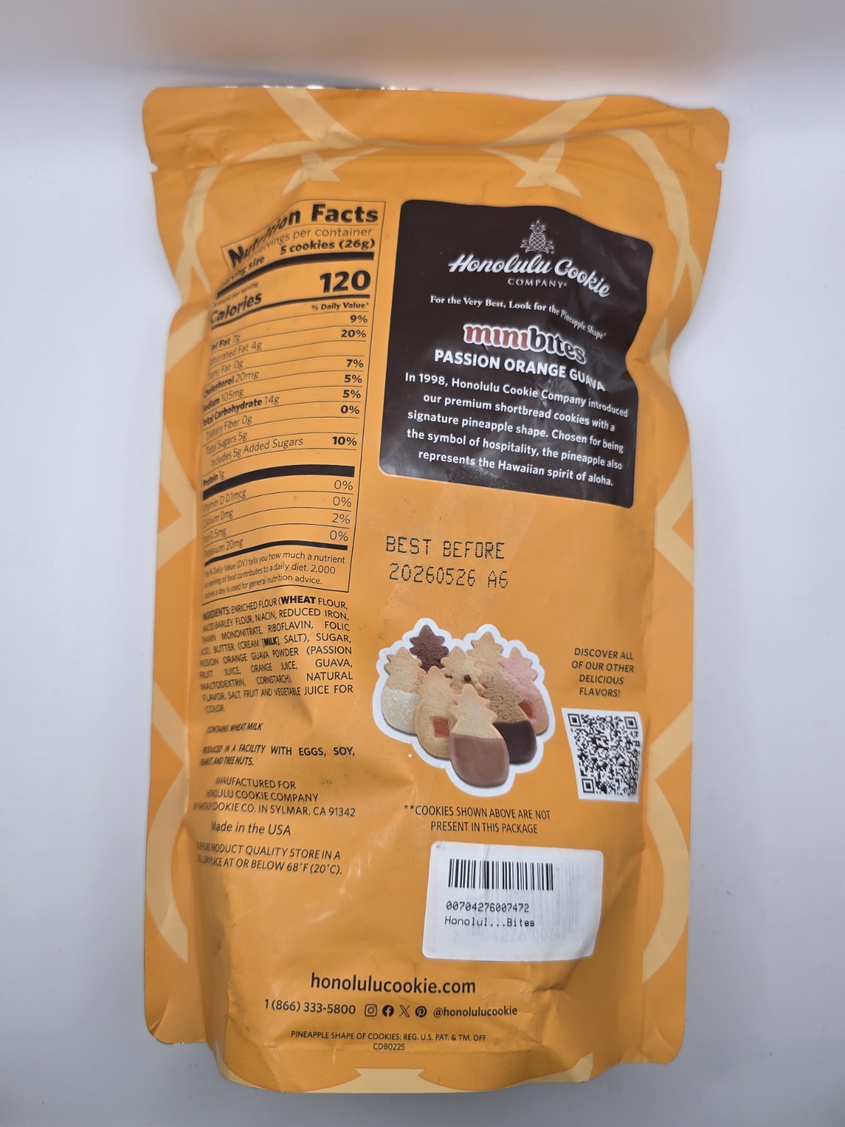 Honolulu Cookie Company Mini Bites Passion Orange Guava 16oz EXP 05/26/2026 gallery
