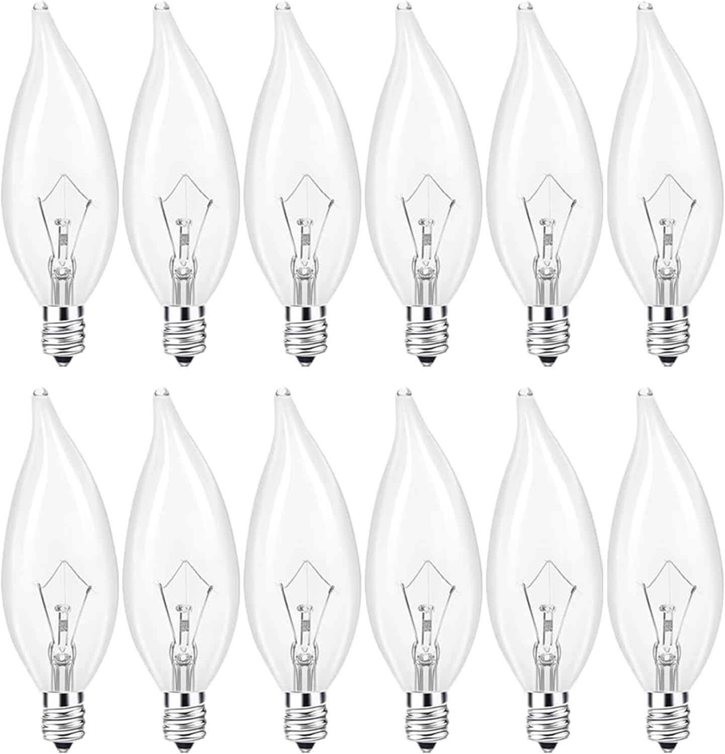 12- Pack E12 Candle Light Bulbs,60W Candelabra Light Bulbs, B10 Clear Candle gallery
