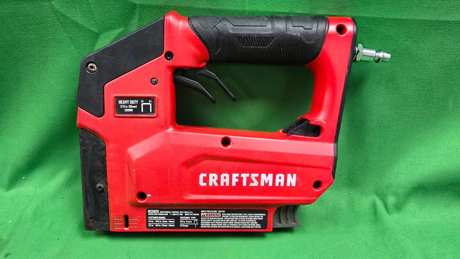 CRAFTSMAN 18 GA 3/8 IN CrownStapler CMPCS38 (E7) gallery