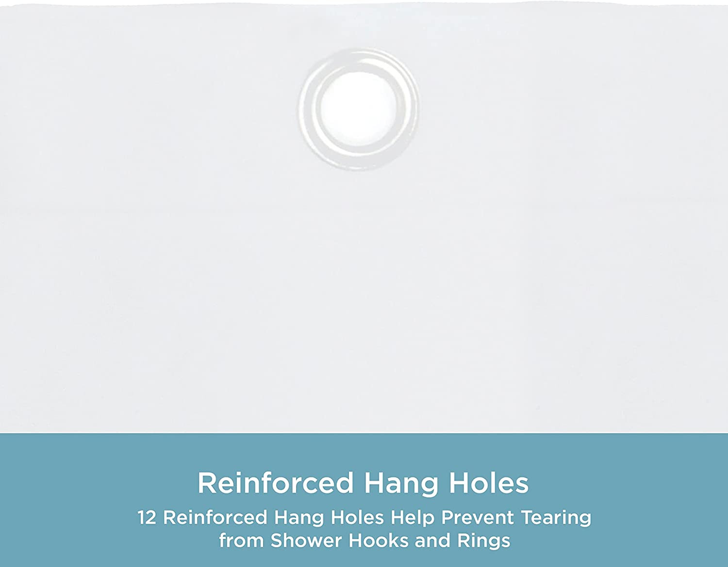 KN61430 Lightweight 3 Gauge Waterproof PEVA Shower Curtain Liner with Durable Ey gallery