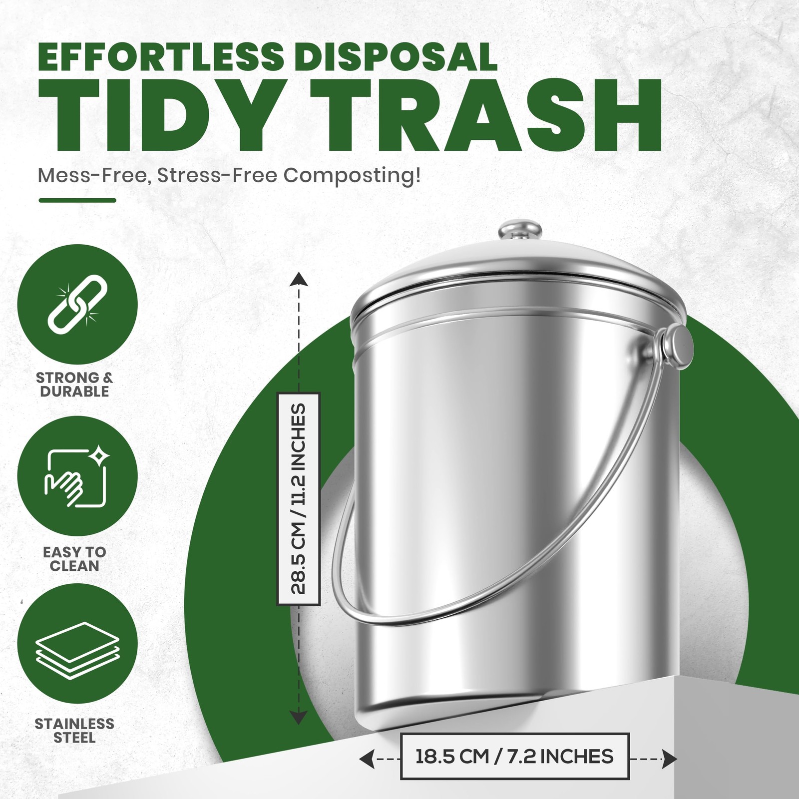 Utopia Kitchen Compost Bin for Kitchen Countertop - 1.3 Gallon Compost Bucket gallery
