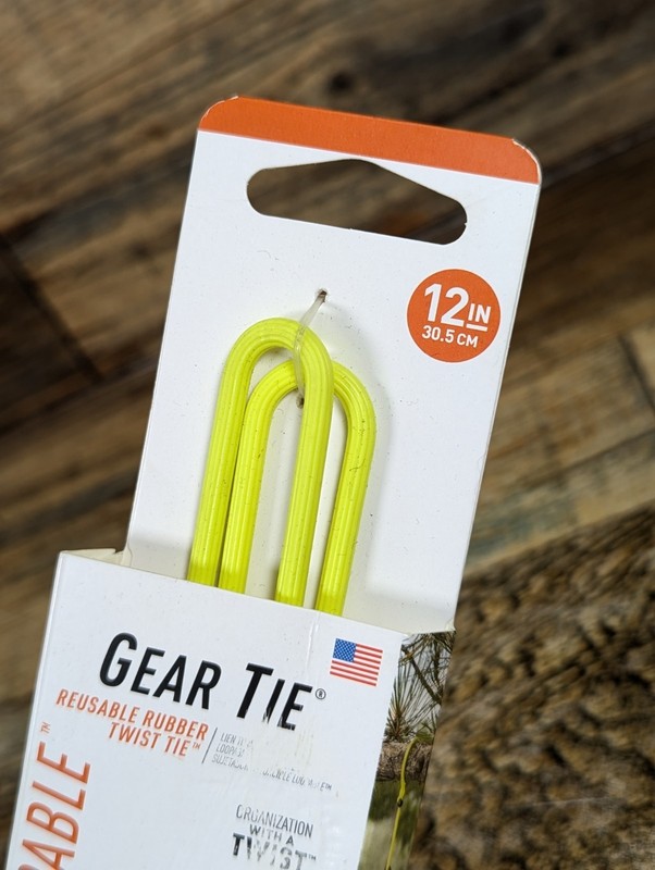 Nite Ize 2-Pack Gear Tie Loopable Twist Tie, 12" - Neon Yellow gallery