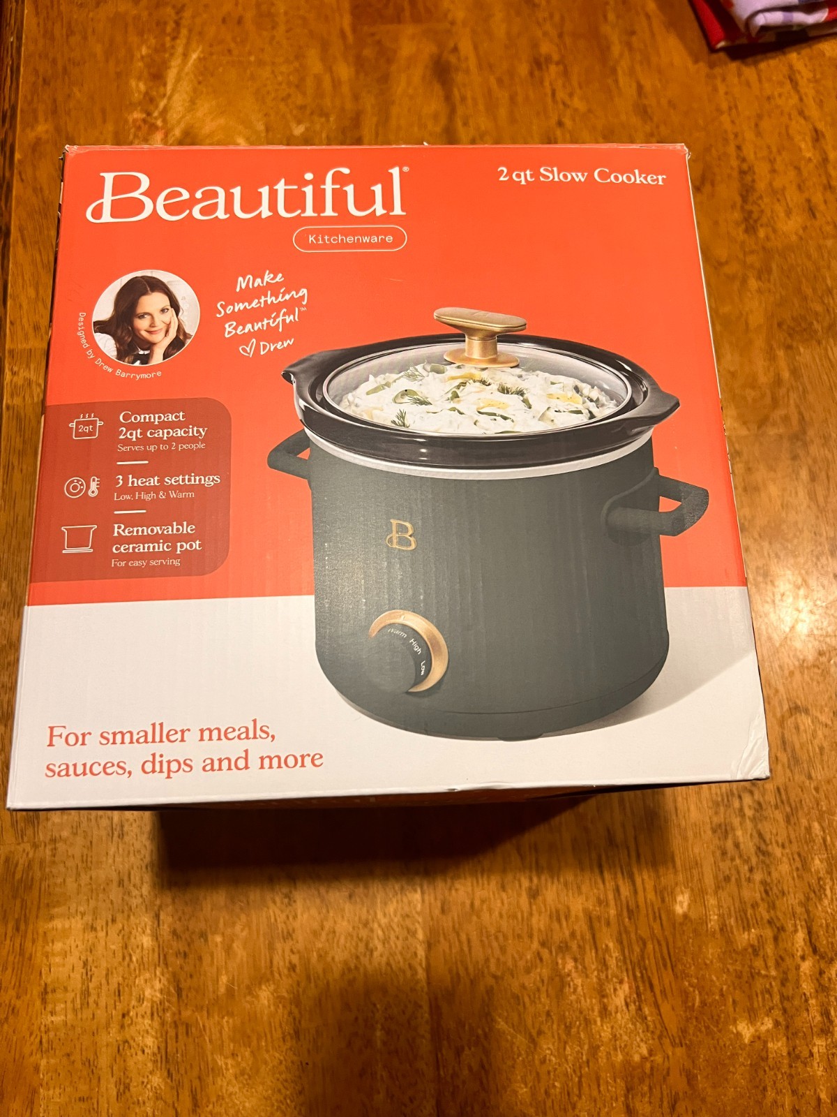 Beautiful Brand 2 Quart Slow Cooker Thyme Green by Drew Barrymore New in Box gallery