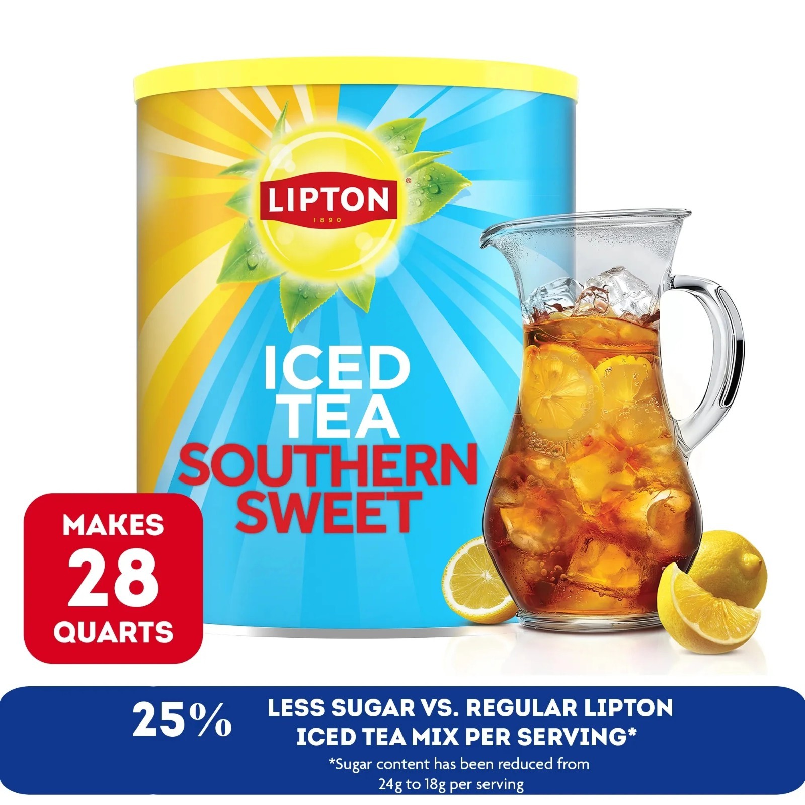 Lipton Reduced Sugar Southern Sweet Iced Tea Mix, 28 Quarts gallery