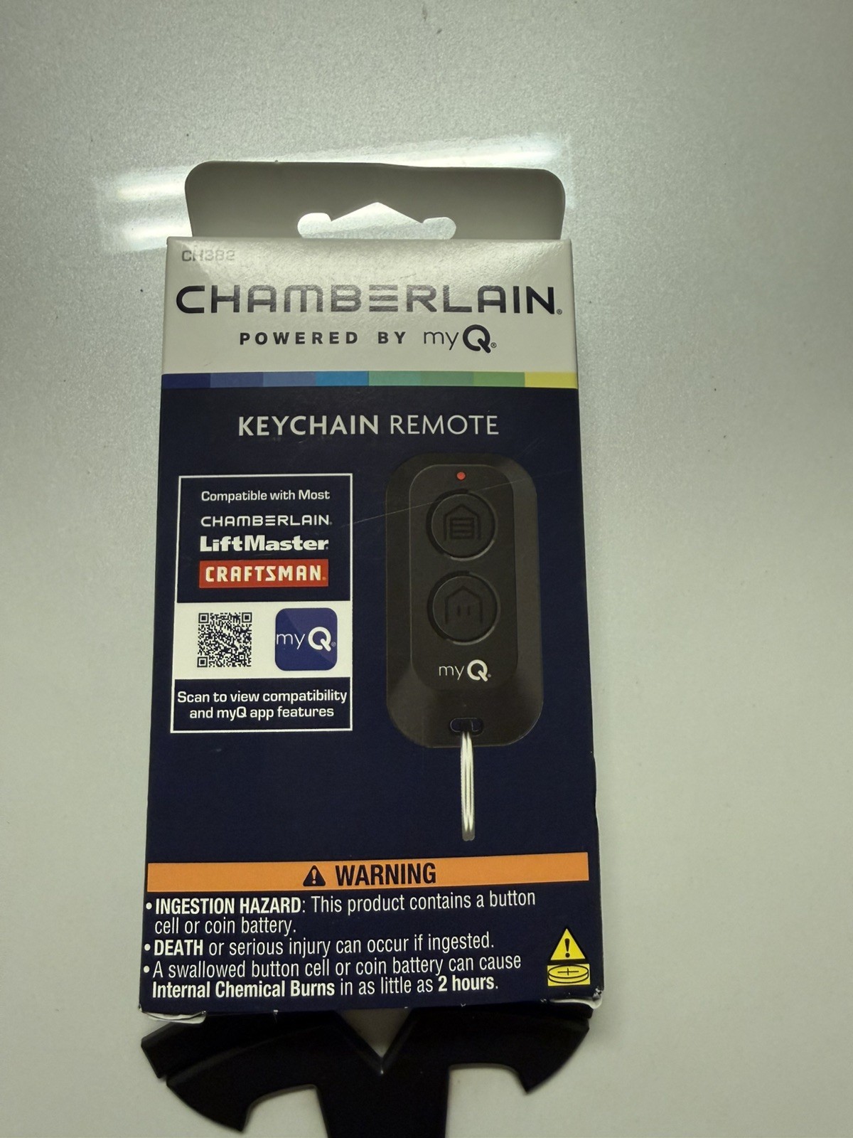 Chamberlain Garage Door Mini Keychain Remote Model CH382 6559 gallery