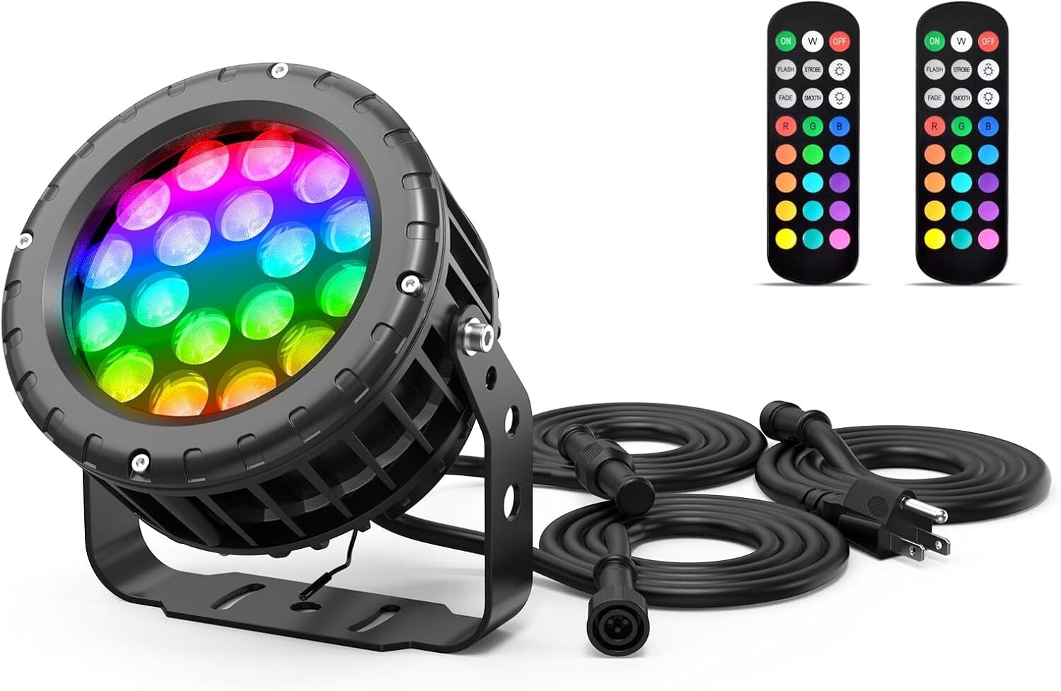 72W RGBW LED Floodlight - 120V Plug and Play - IP65 Outdoor Waterproof gallery