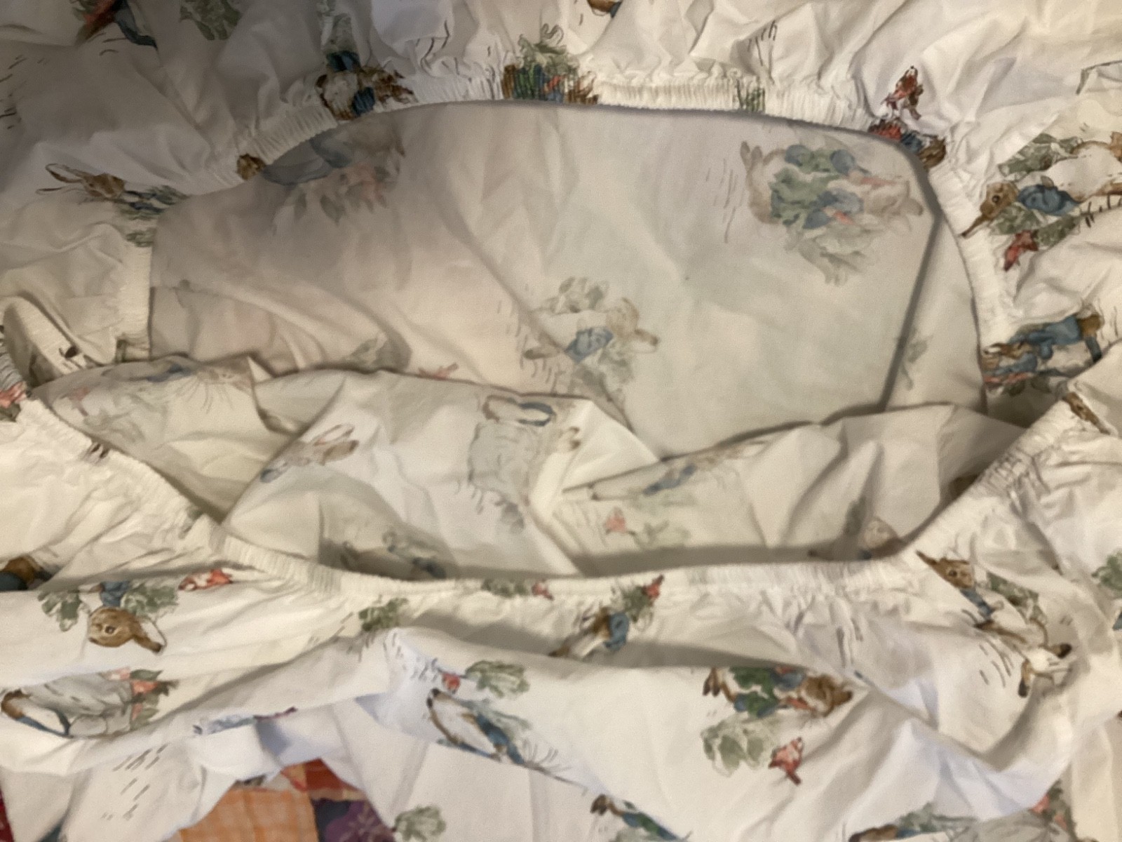 Pottery Barn Kids Peter Rabbit Organic Crib Fitted Sheet - Excellent Condition gallery