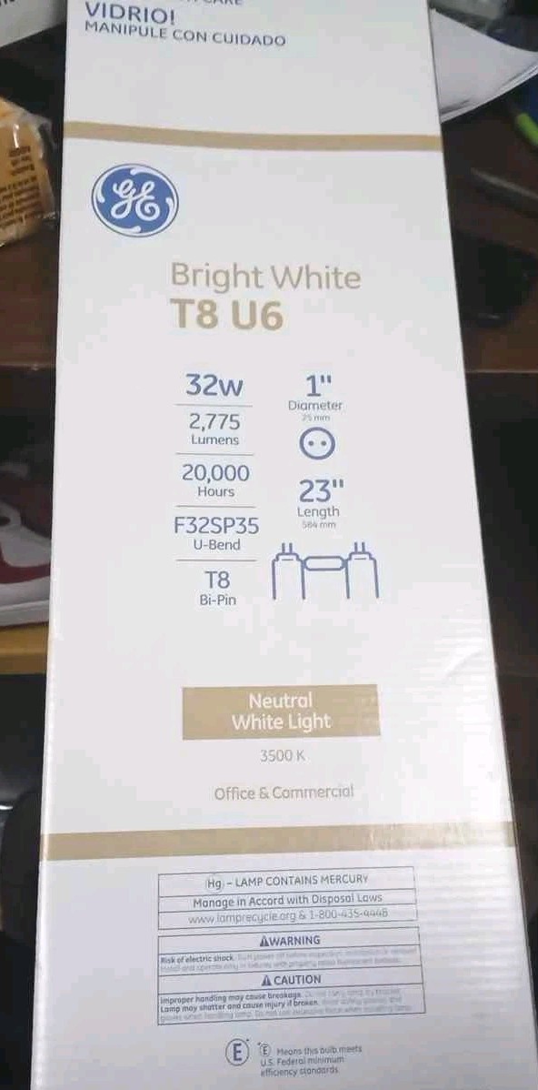 Ge U bend shape Neutral Bright white T8 U6 32w gallery
