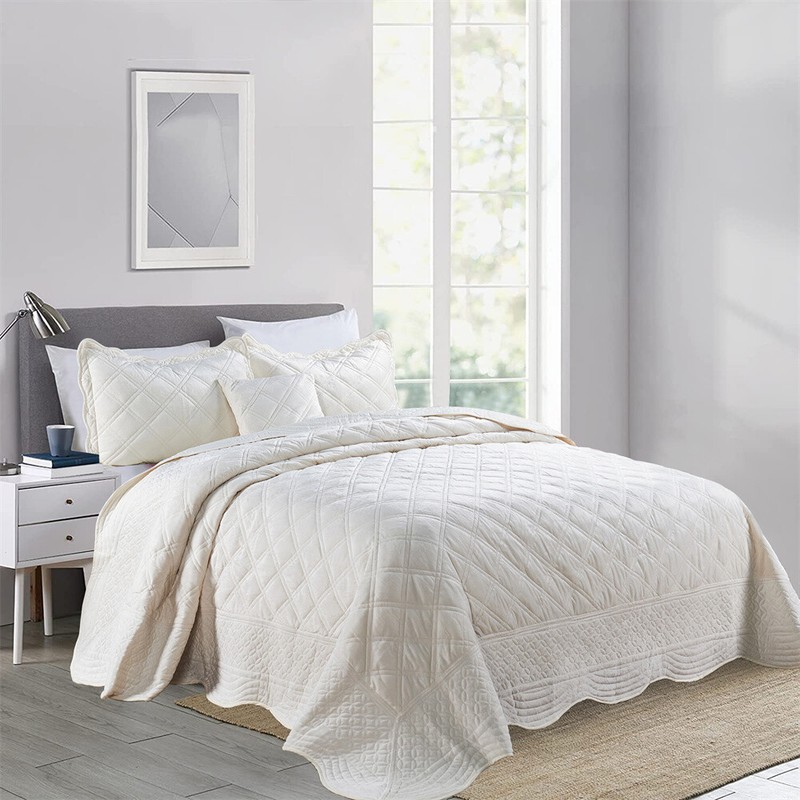 HST Super Soft Microplush 4 Piece Bedspread Set Queen King Warm Cozy Bedding Set gallery