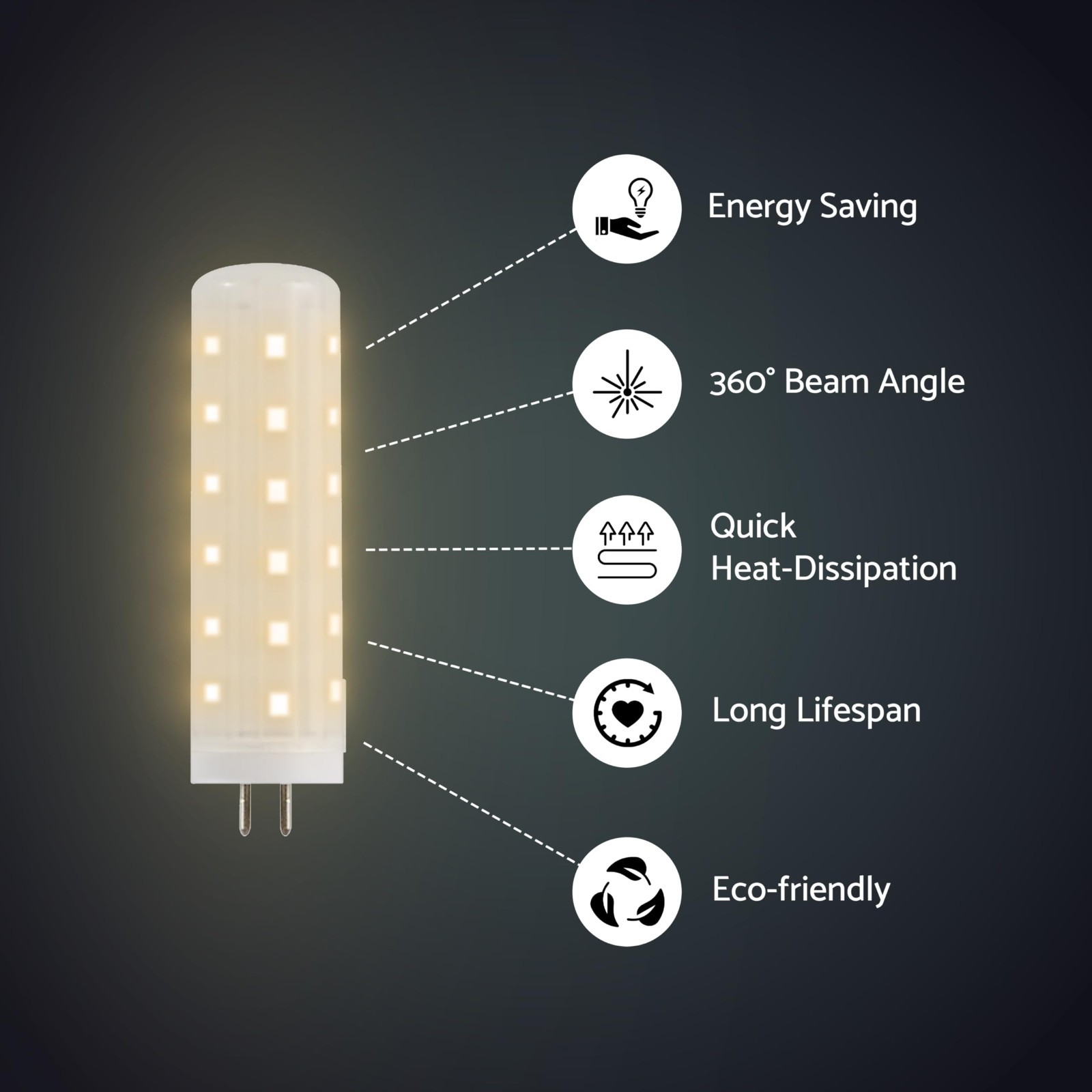 Tech Lighting LED Bi-Pin Replacement Module, Dimmable, 3000K, GY 6.35 (Tall) gallery