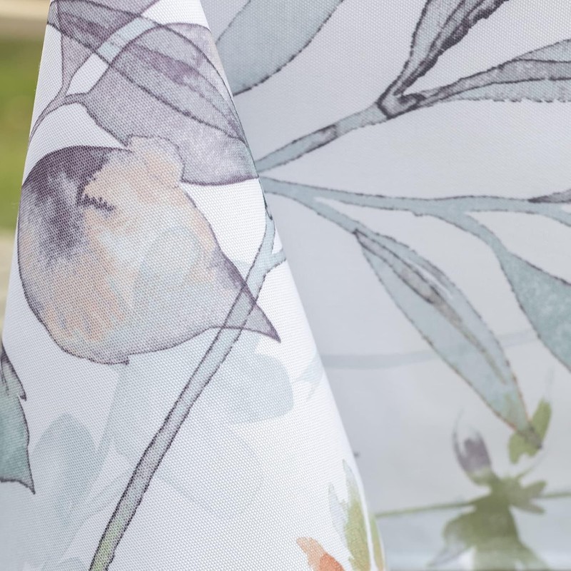 Spillproof Spring/Summer Durable Heavyweight Fabric Indoor Outdoor Tablecloth, gallery