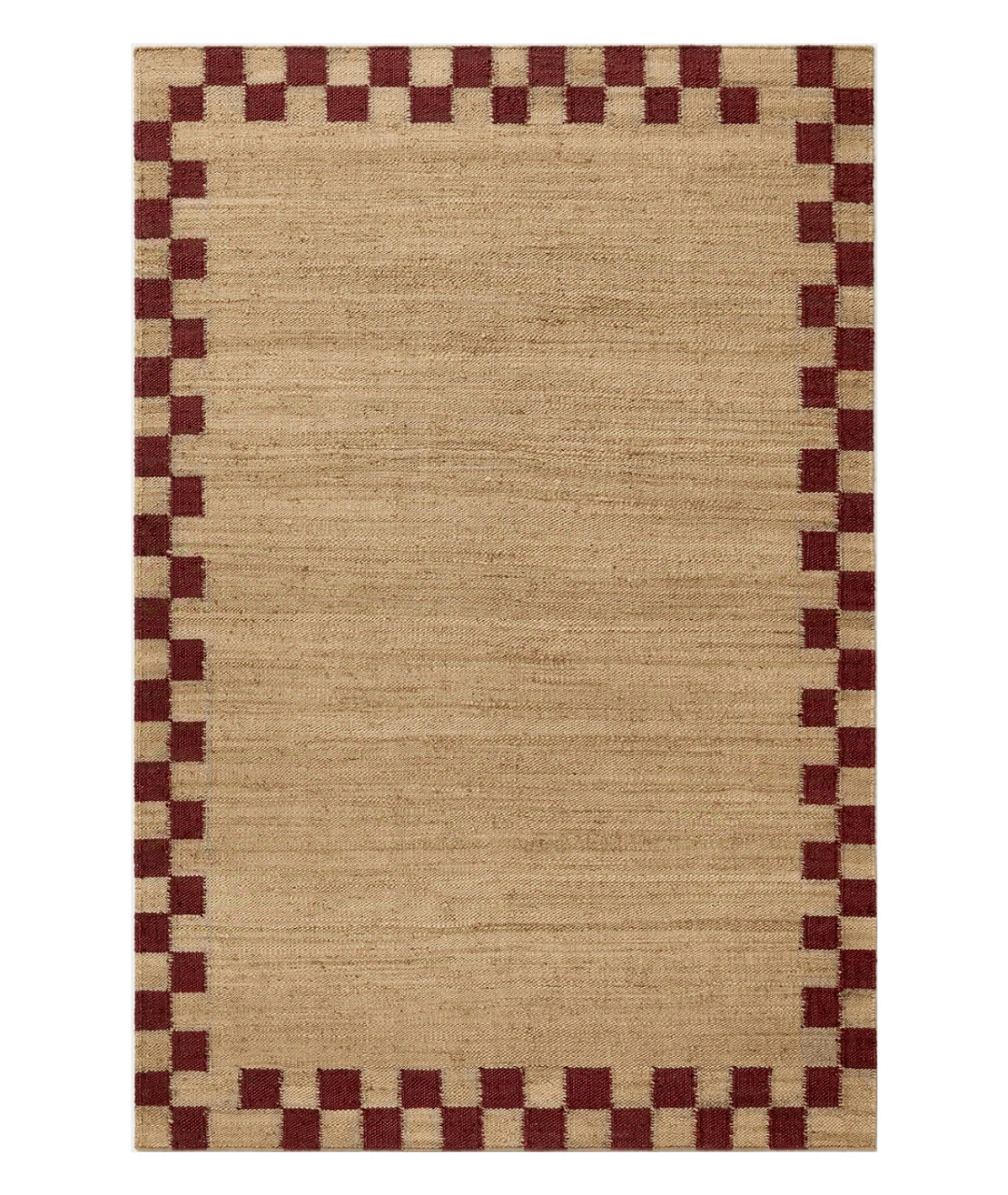 Handmade Checkered Jute Rug Nordic Scandinavian Flatweave Jute Large Area Rugs gallery