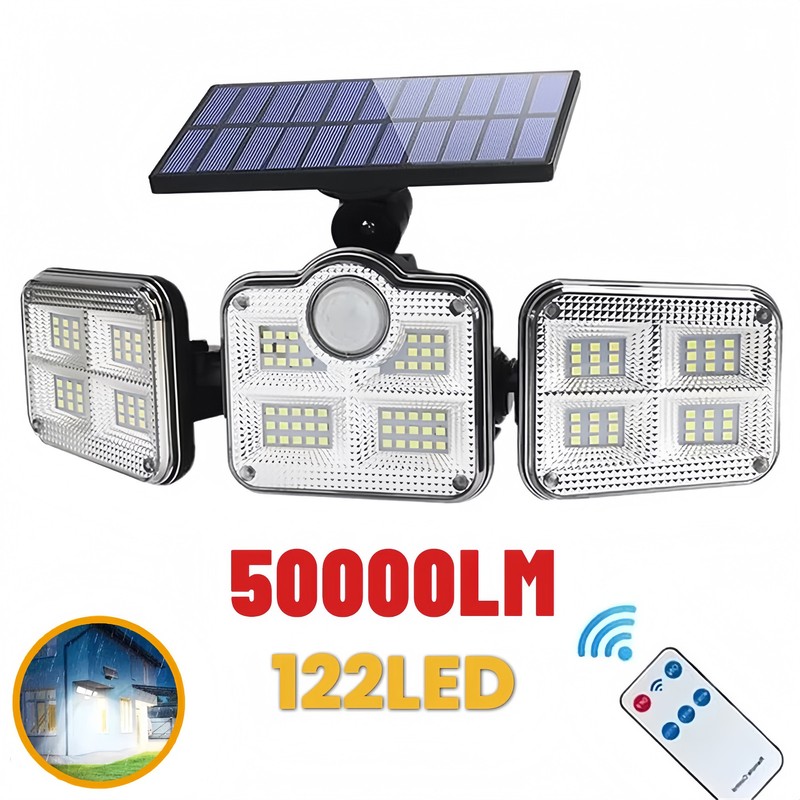 2 Pack LED Motion Sensor Solar Lights Outdoor IP65 Waterproof Security Lamp New gallery