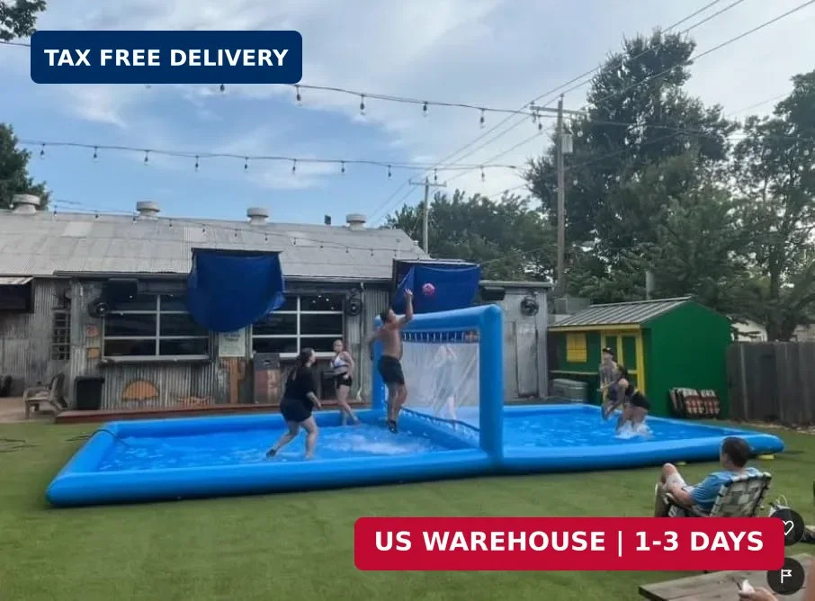 33ft Inflatable Volleyball Court Pool with Air Pump - Commercial Grade Outdoor V gallery