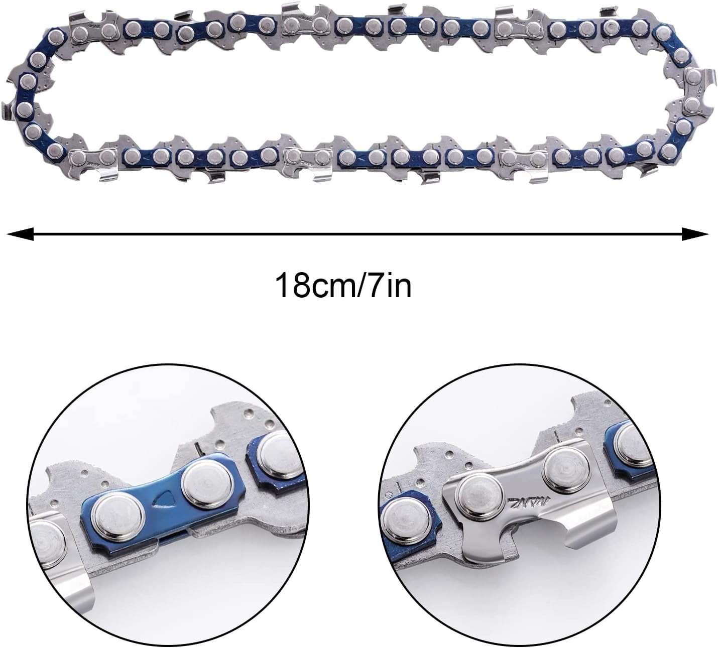 4 Pcs 4 Inch Chainsaw Blade, Mini Chain Replacement, Portable... gallery